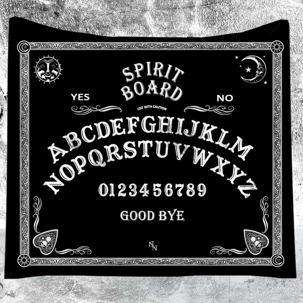 Wohndecke Kuscheldecke mit Wahrsagerbrett - Spirit Board - Fantasy Gothic, Figuren Shop GmbH