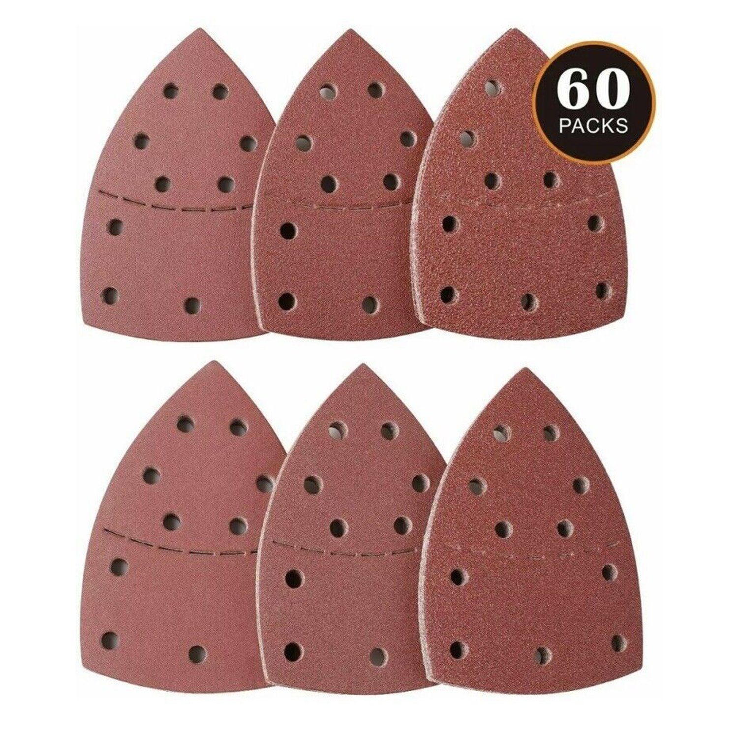 60 Stück Schleifpapier Für Mausschleifer – 1200er Körnung, 140x90 Mm, Mit 5 Staublöchern
