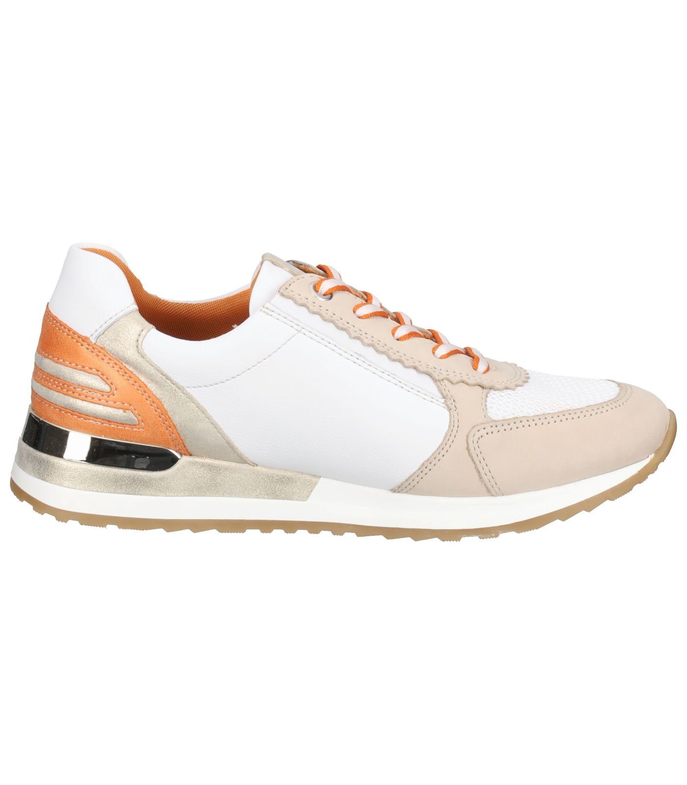 Sneaker Sneaker Remonte Weiß Beige Glattleder