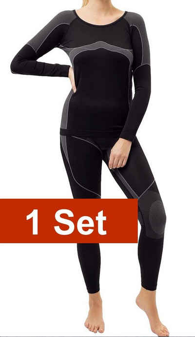 Cocain underwear Funktionsunterhemd Skiunterwäsche Damen Thermo Funktionsunterwäsche Set Hemd Hose (Set, Spar-Packung, 2-St., Mehrfachpackung) hochfunktionelle Membrantechnologie