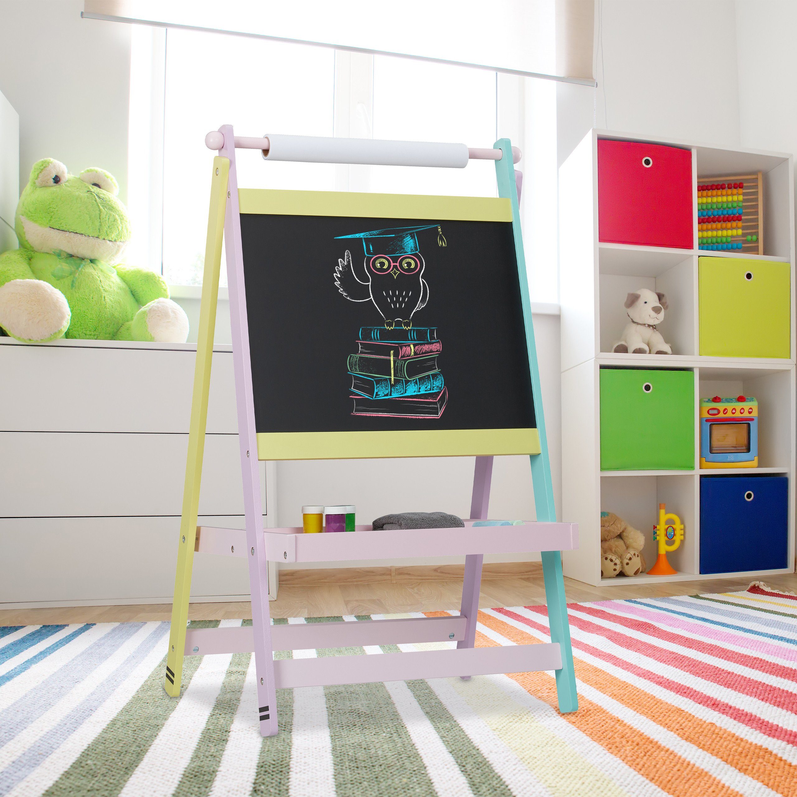 relaxdays Tafel Kindertafel mit Papierrolle günstig online kaufen