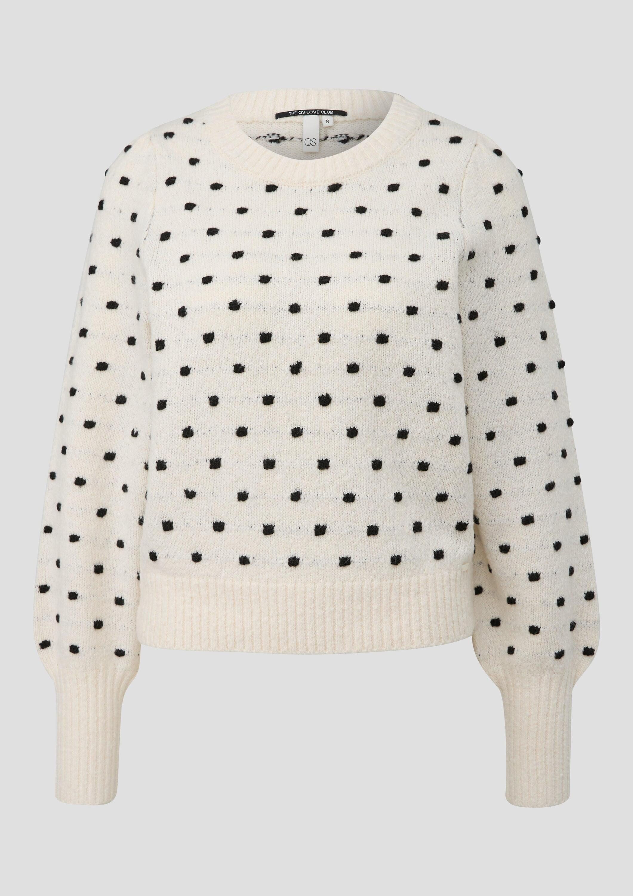 QS Longpullover Strickpullover Pullover mit Punkten