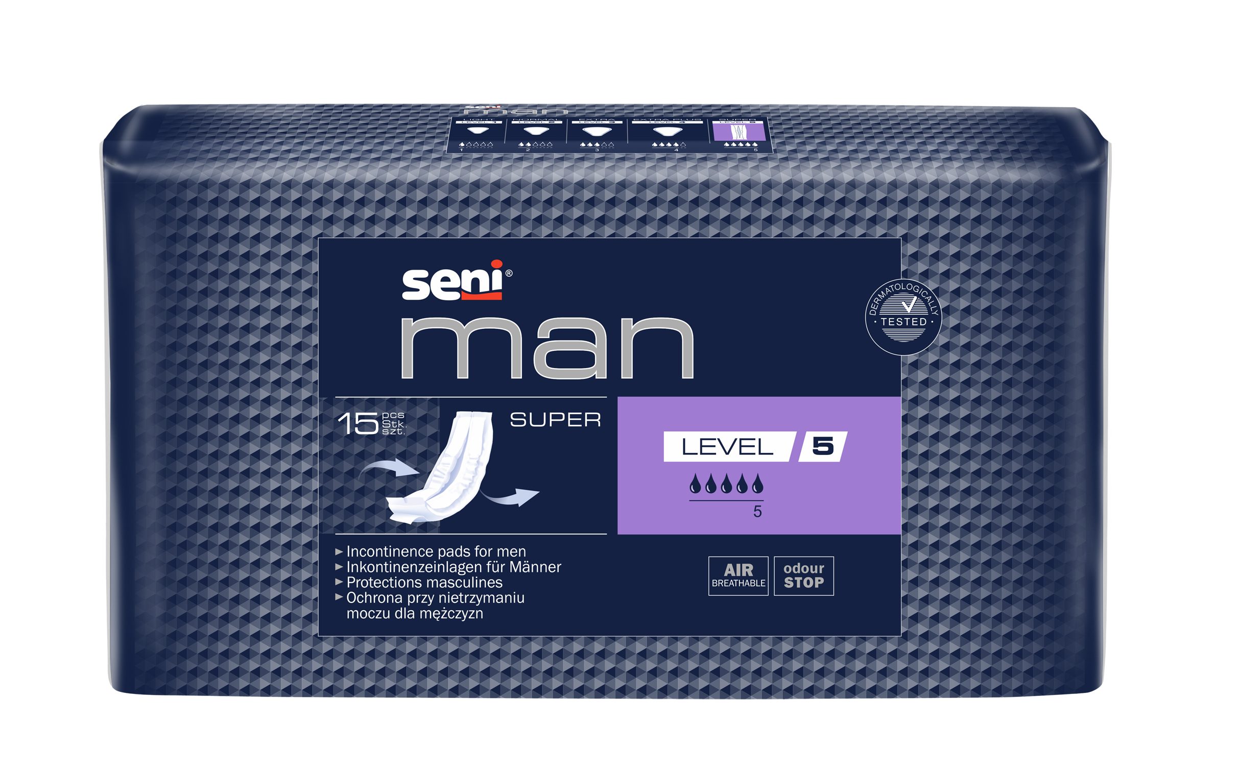 seni Inkontinenz-Einlage Seni Man Super Level 5, 5 von 5 Tropfen, Level 5 Gr.