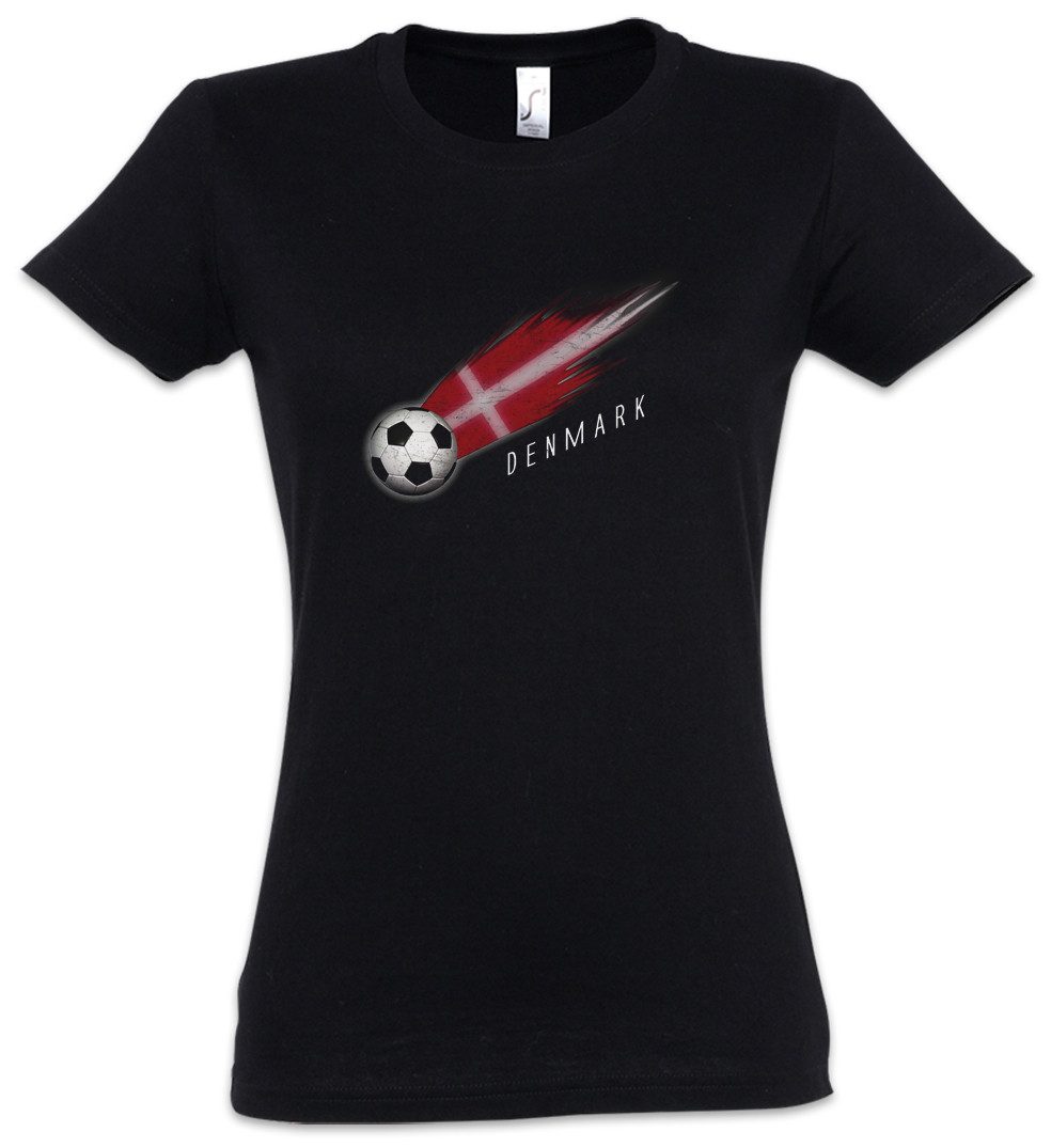 Urban Backwoods Print-Shirt Denmark Football Comet I Damen T-Shirt Dänemark Dänisch Dänische (1-tlg) Danish Fußball Fahne Fussball