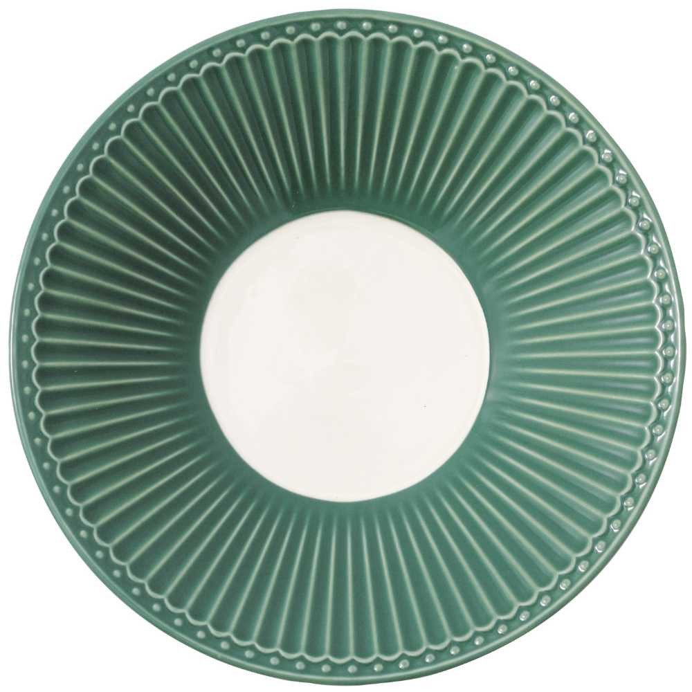 Greengate Speiseteller Greengate Pasta Teller ALICE DUSTY GREEN Grün