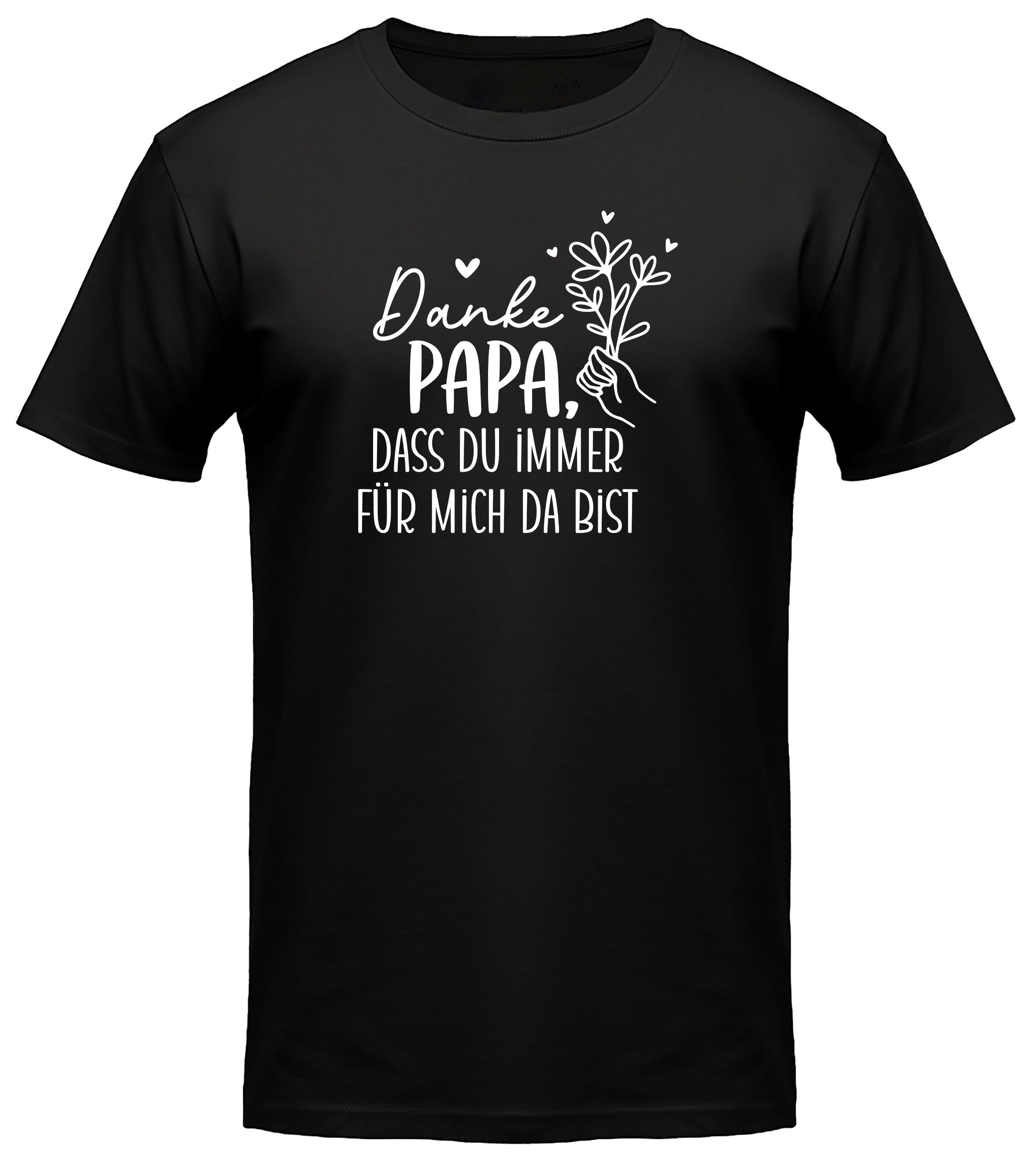 MyDesign24 T-Shirt Danke Papa Vatertag T-Shirt schwarz kurzarm Regular Fit i856