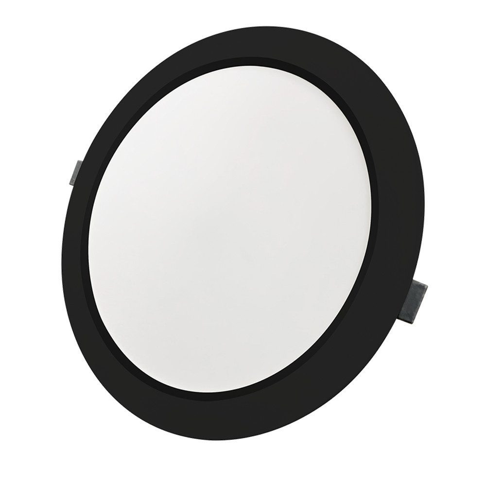 LUXULA LED Einbauleuchte LUXULA LED Downlight 12 W CCT einstellbar Schwarz, Farbwechsler
