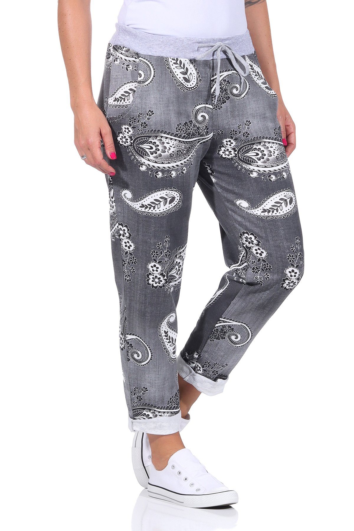 CLEO STYLE Jogginghose Jogginghose 91 Schwarz