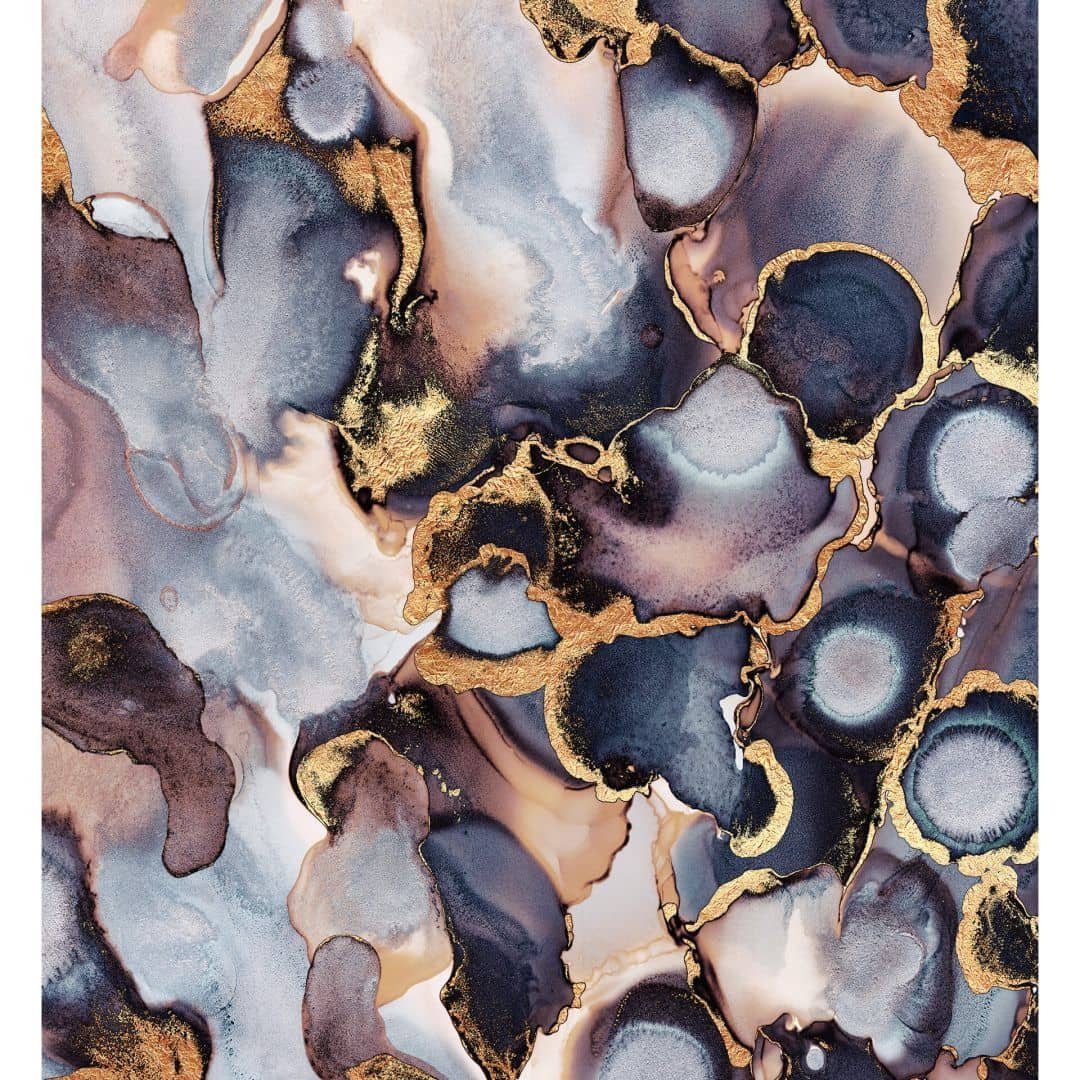 K&L Wall Art Fototapete Große Vliestapete XXL Art Deco Tinte Rosé Gold Shabby Chic Kunst, Wohnzimmer Wandschutz
