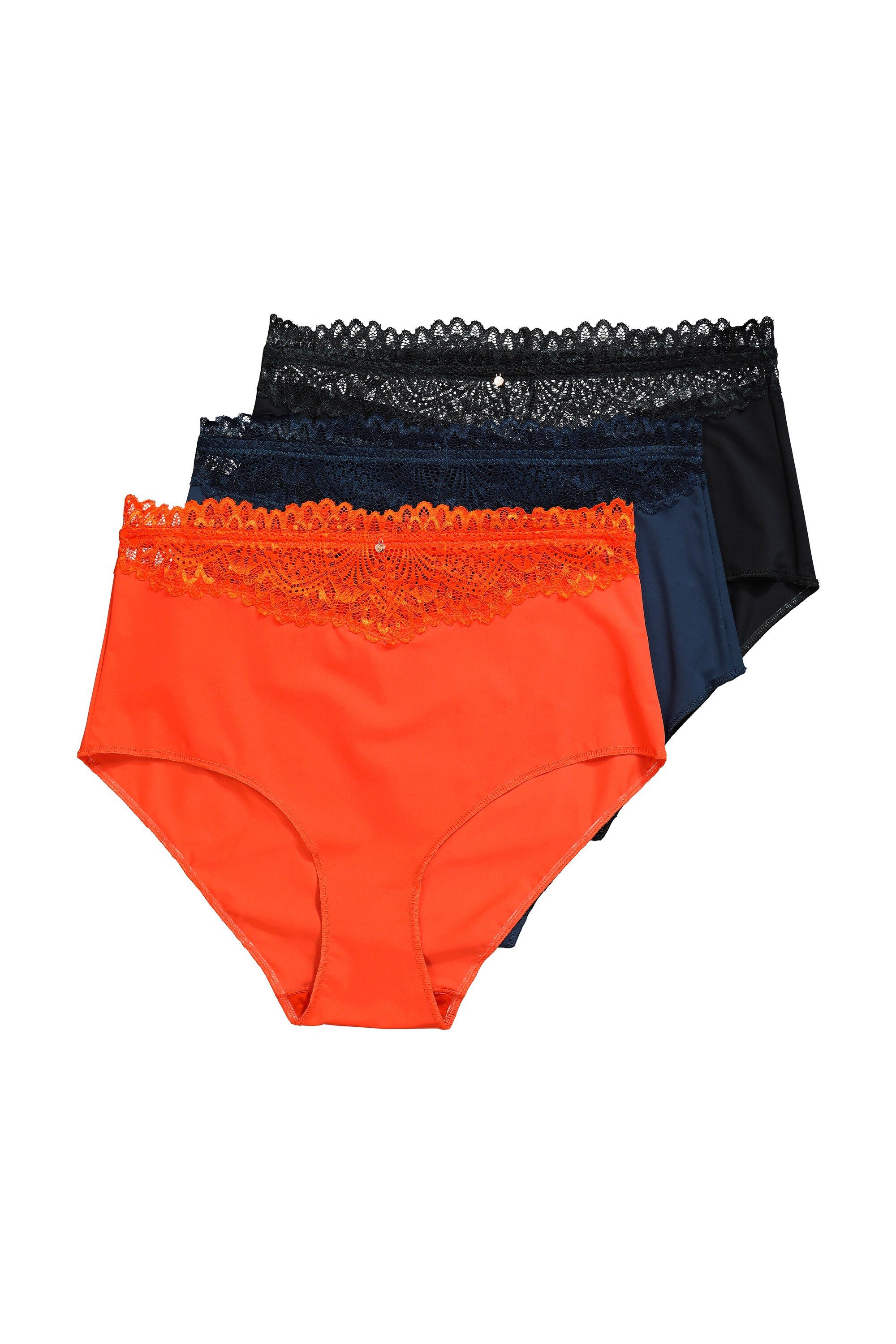 Slip TruYou Maxislips 3er-Pack Spitzen-Bündchen