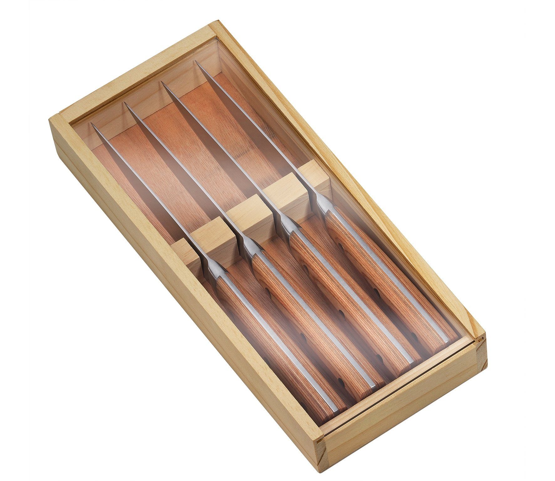 ZASSENHAUS Messerblock Steakbesteck Steakmesser Küchenmesser Messer Set 4-tlg Zassenhaus