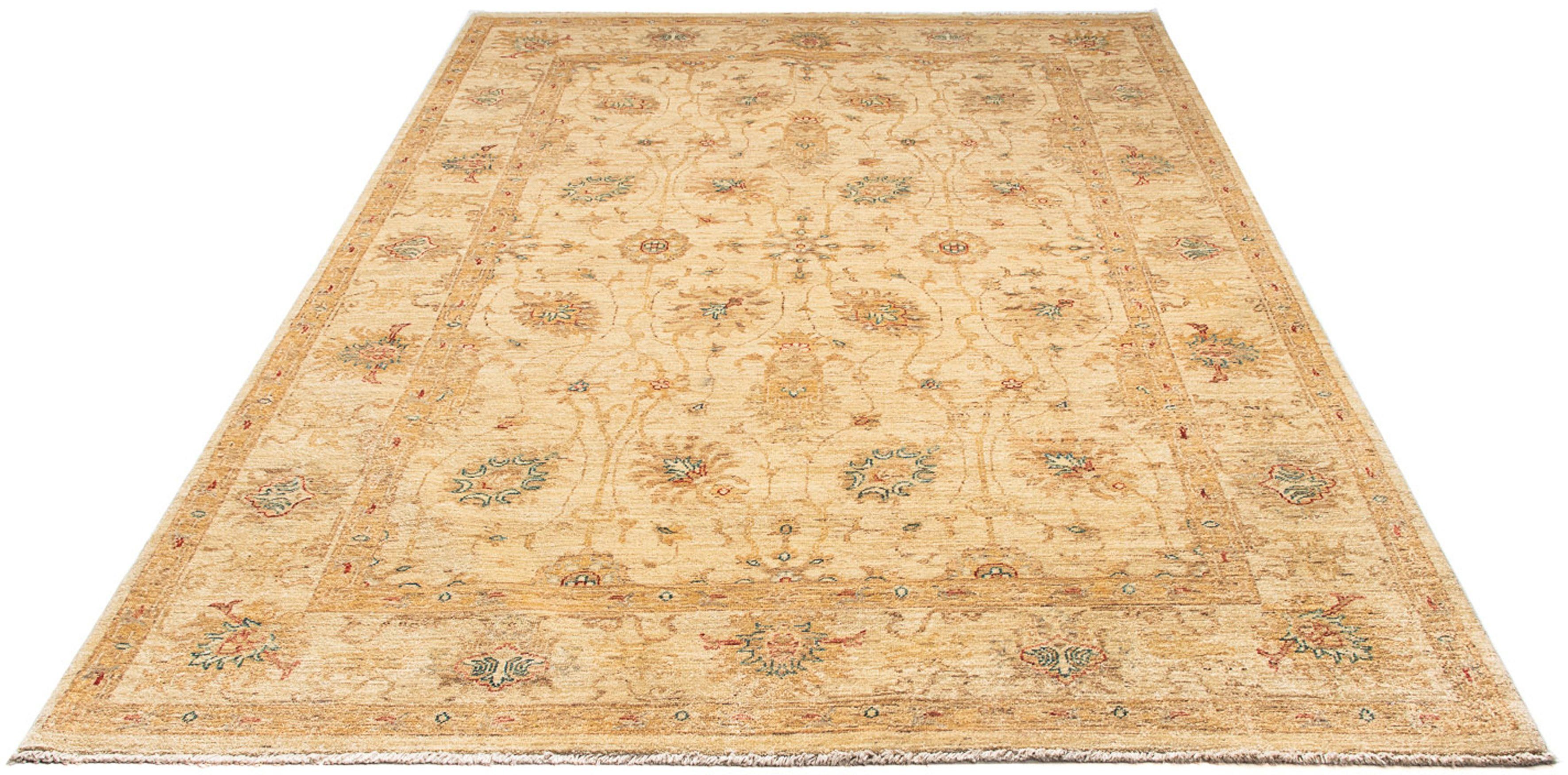 Orientteppich Ziegler - Kazak - 236 x 167 cm - beige, morgenland, rechteckig, Höhe: 6 mm, Wohnzimmer, Handgeknüpft, Einzelstück mit Zertifikat