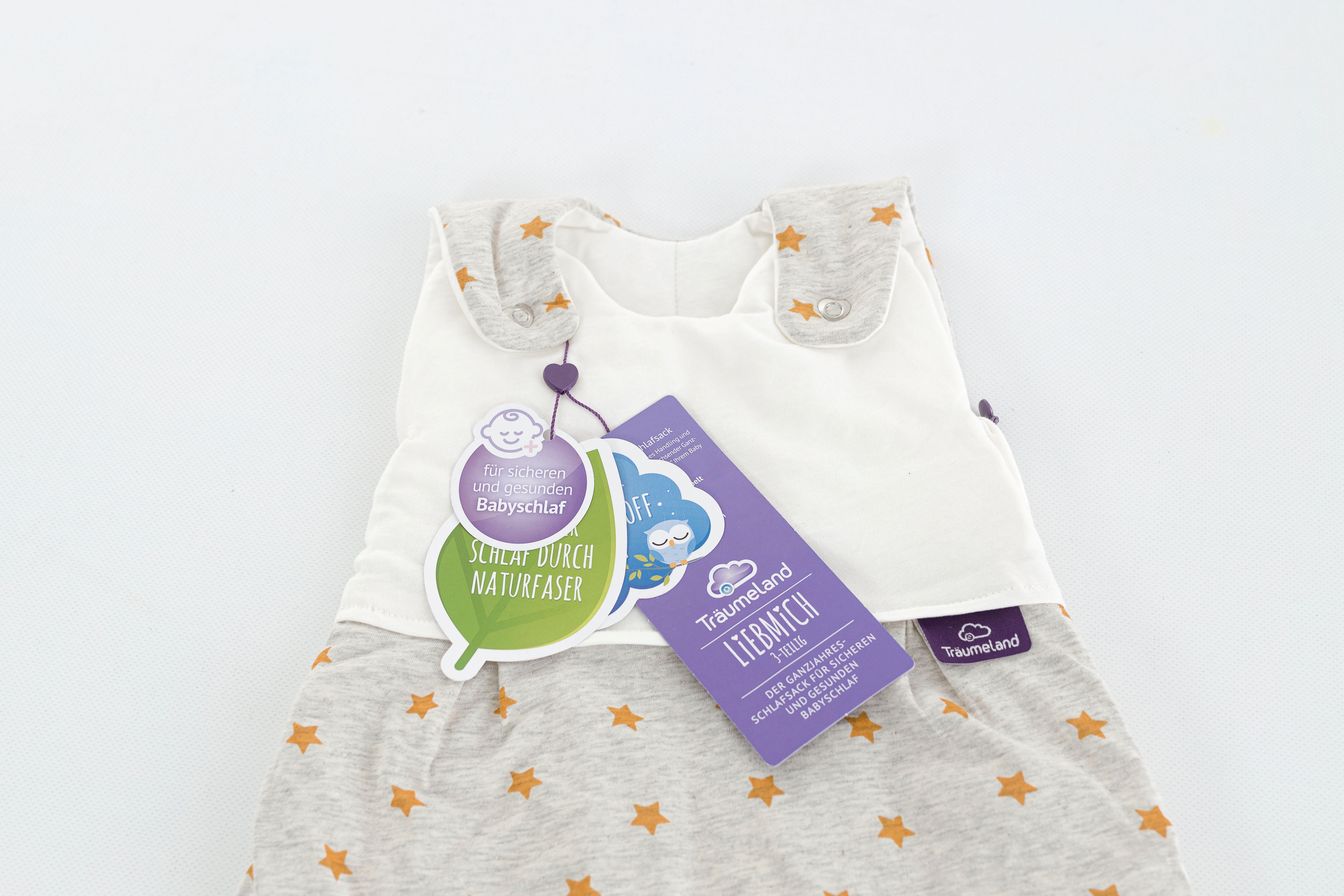 Träumeland Babyschlafsack 3tlg. Set LIEBMICH, Design Sternentraum blau (3 tlg)