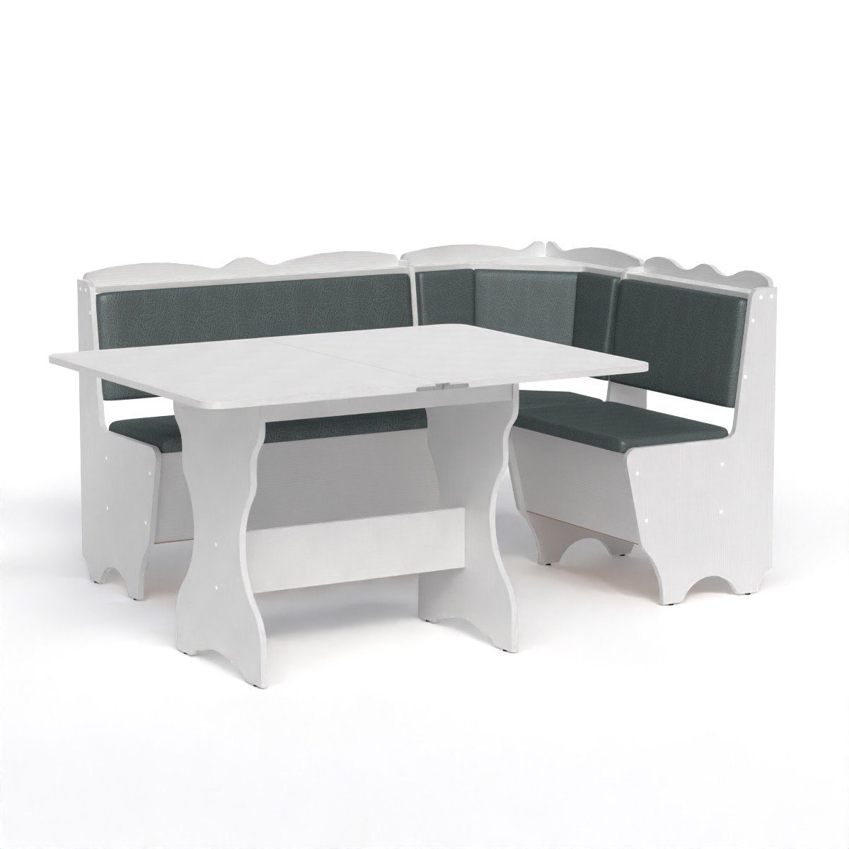 Esstisch, abgerundeten Tischplatte mit weiß drehbare ausklappbar Ecken Rodnik platzsparend,