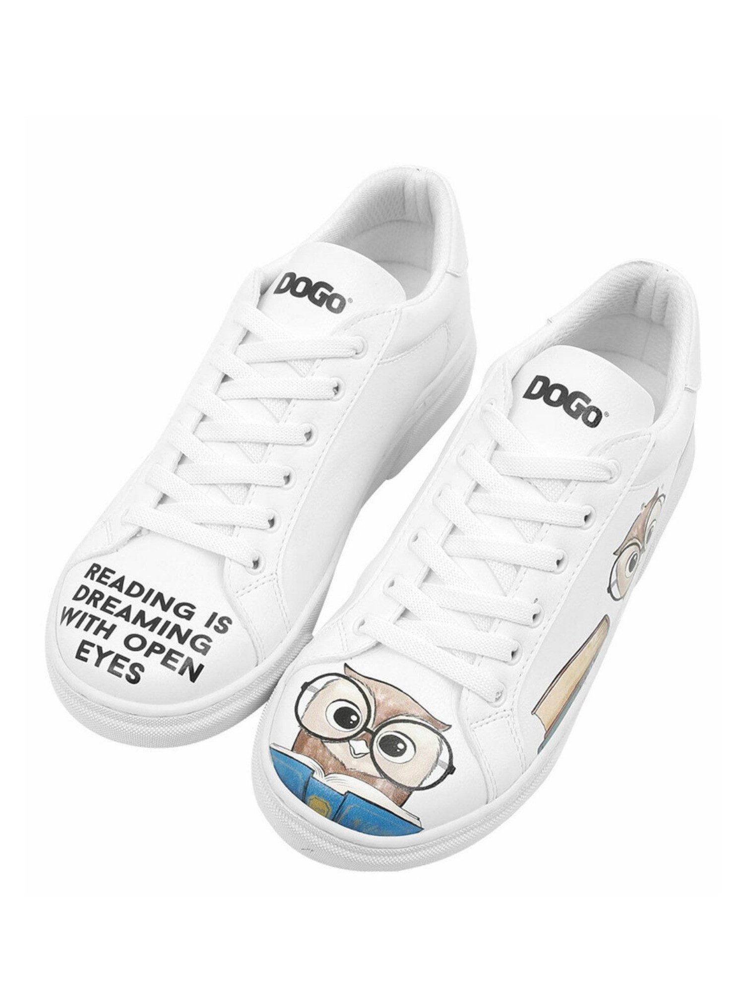 DOGO Ace Low-Top Sneaker The Wise Owl Damen Sneaker Sneaker Handgefertigt