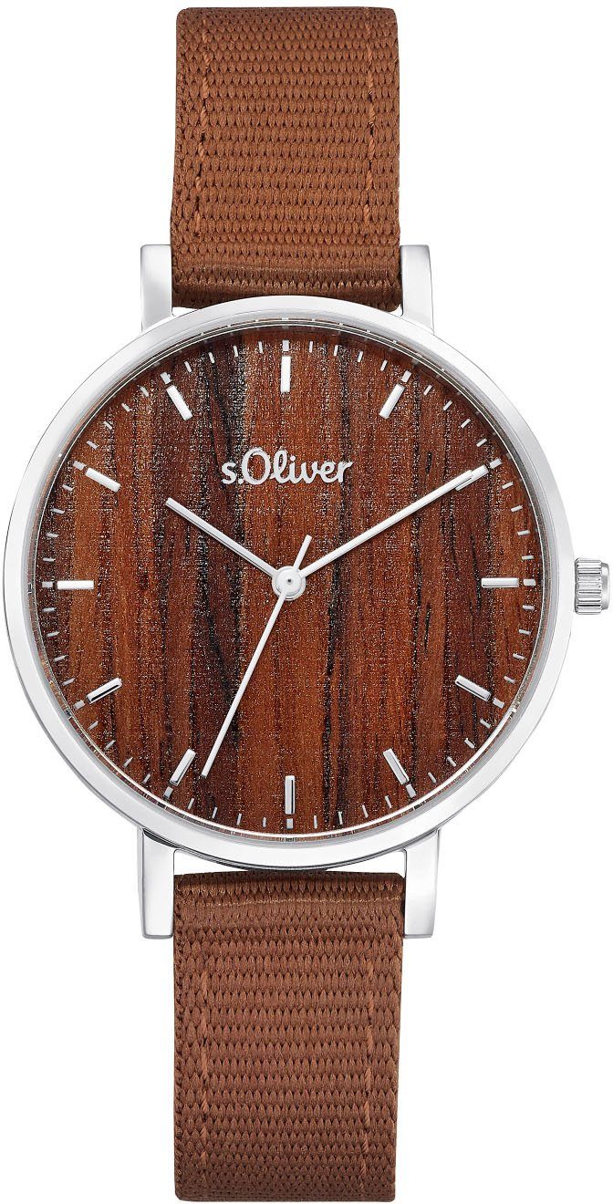 s.Oliver Quarzuhr 2034595 braun