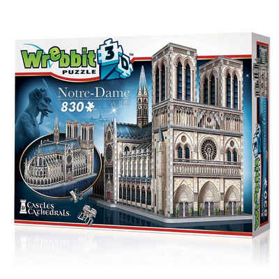 JH-Products Puzzle Notre-Dame de Paris. 3D-PUZZLE (830 Teile), 830 Puzzleteile