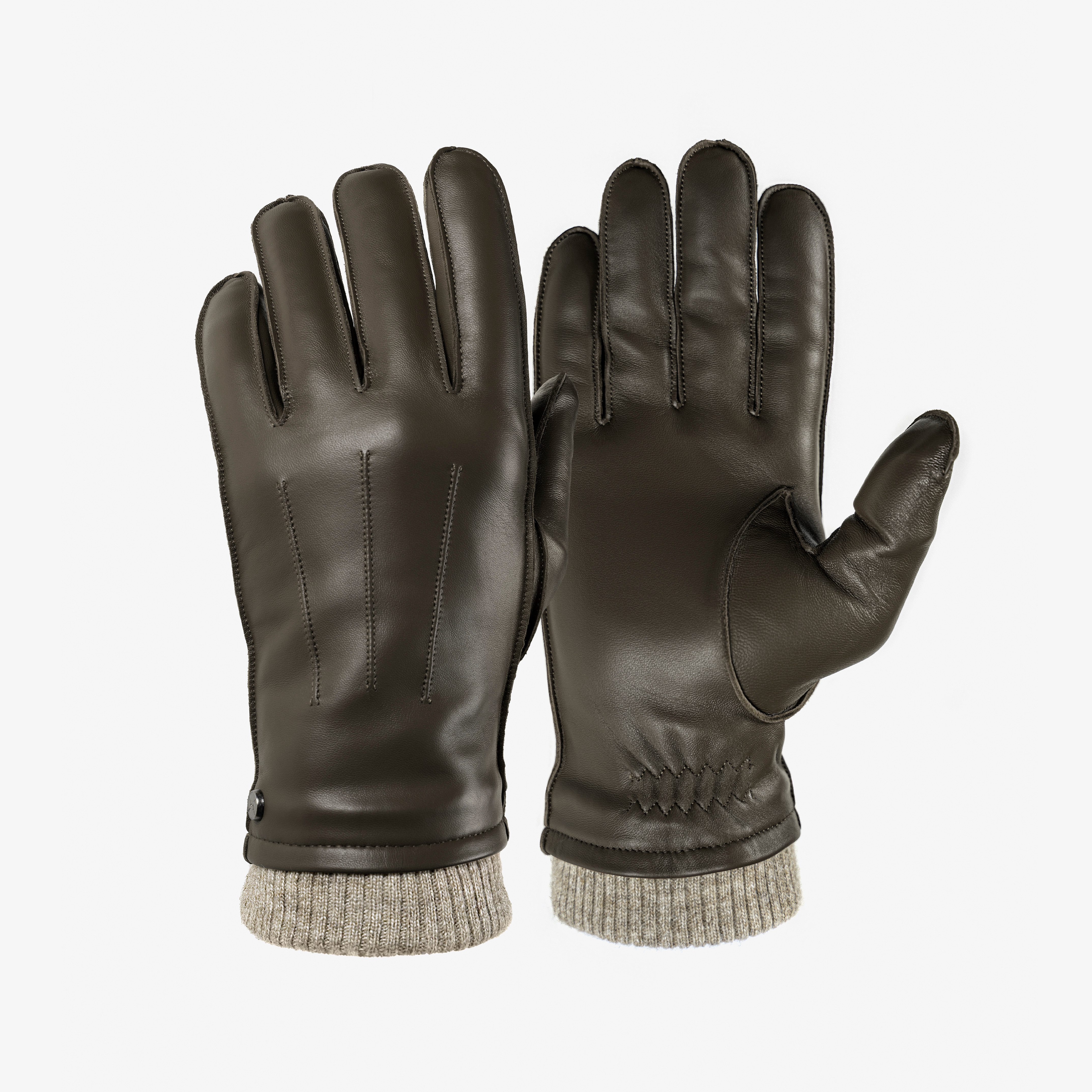 PEARLWOOD Lederhandschuhe JACKSON (1 Paar) Strickbündchen, dekorative Ziern günstig online kaufen