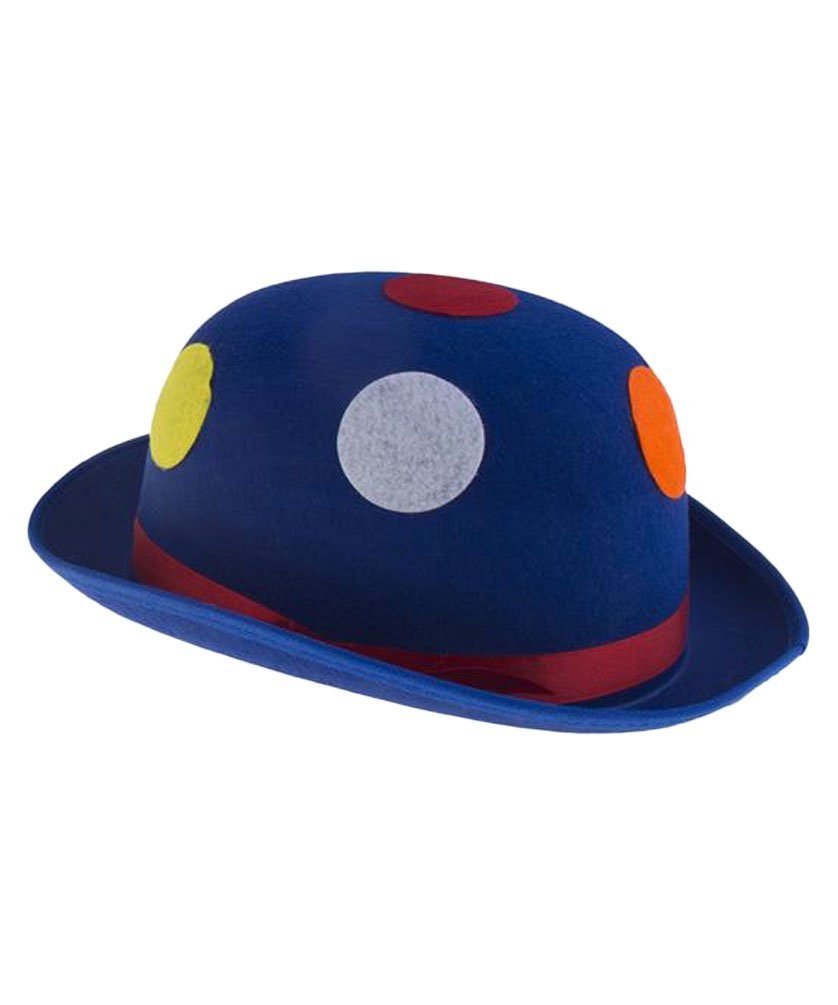 Karneval-Klamotten Clown-Kostüm Melone Clown groß blau mit Punkten Erwachsene, Zubehör Accessoires zu Clown Kostüm Damen Herren