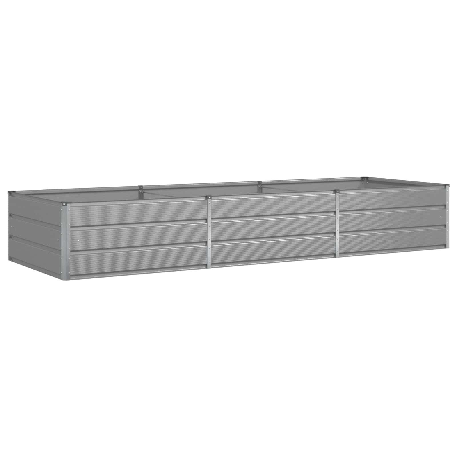 vidaXL Blumentopf Pflanzkübel Hellgrau 290 x 100 x 45 cm Verzinkter Stahl (1 St)