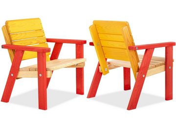 Konsimo Garten-Essgruppe PECARI Garten-Set für Kinder, hergestellt in der EU, (2x Sessel, 1x Tisch, 1x Sofa, 4-tlg), Kiefer-Massivholz, Europäisches FSC-Zertifikat, handgefertigt