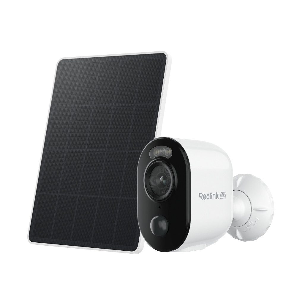 Reolink Überwachungskamera 4K Akku WLAN Argus 3 Ultra mit Solarpanel (Innenbereich, Außenbereich, 8MP Farbnachtsicht,5/2,4 GHz Wifi,Intelligente Erkennung,2-Wege-Audio)