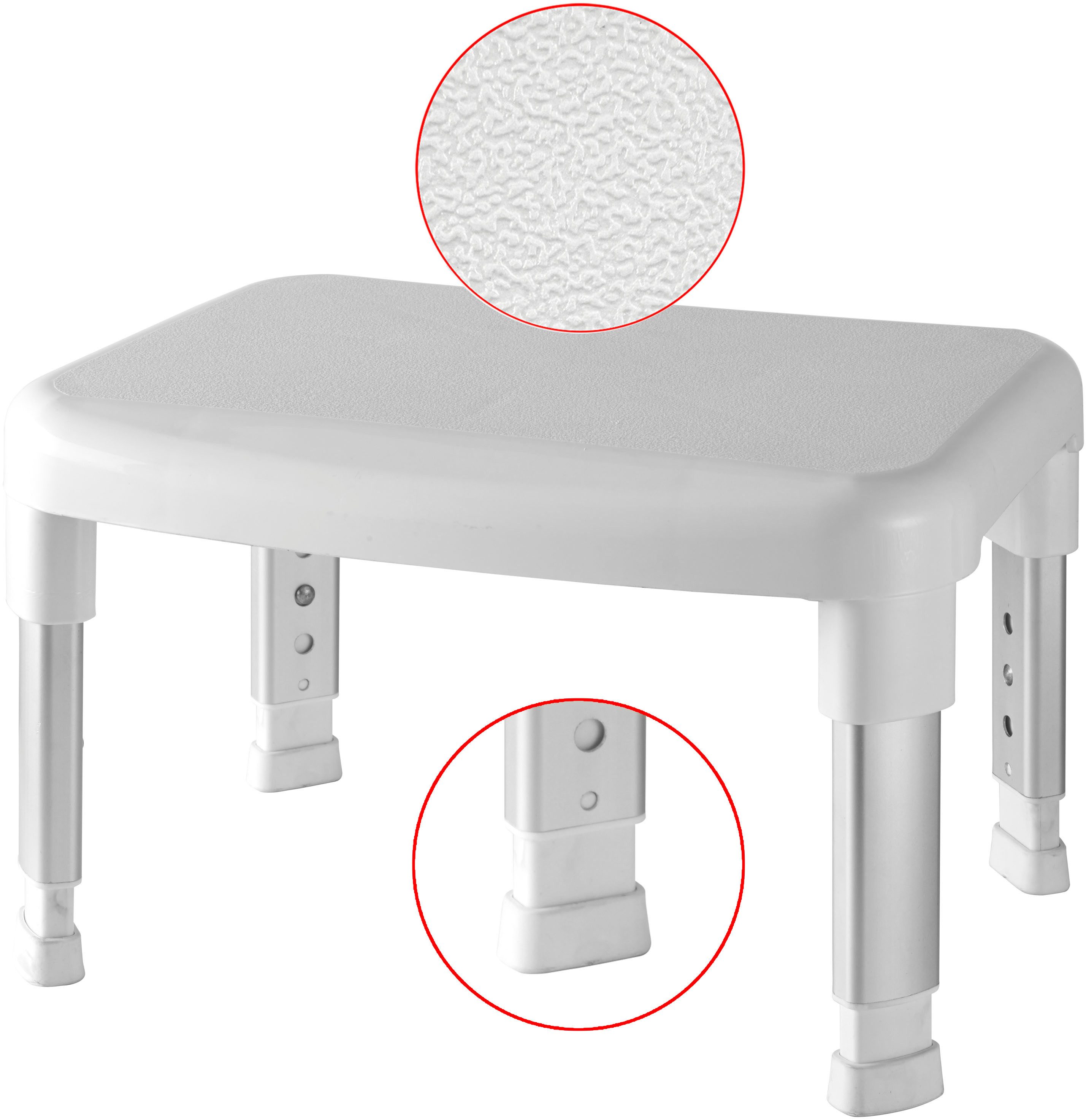Bischof Bad-Stufe Big Step, Einstiegshilfe, höhenverstellbar von 24 – 29 cm