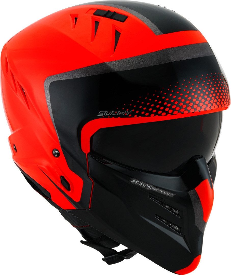 Suomy Motorradhelm Armor Crew 2023 Jethelm, integriertes Sonnenvisier