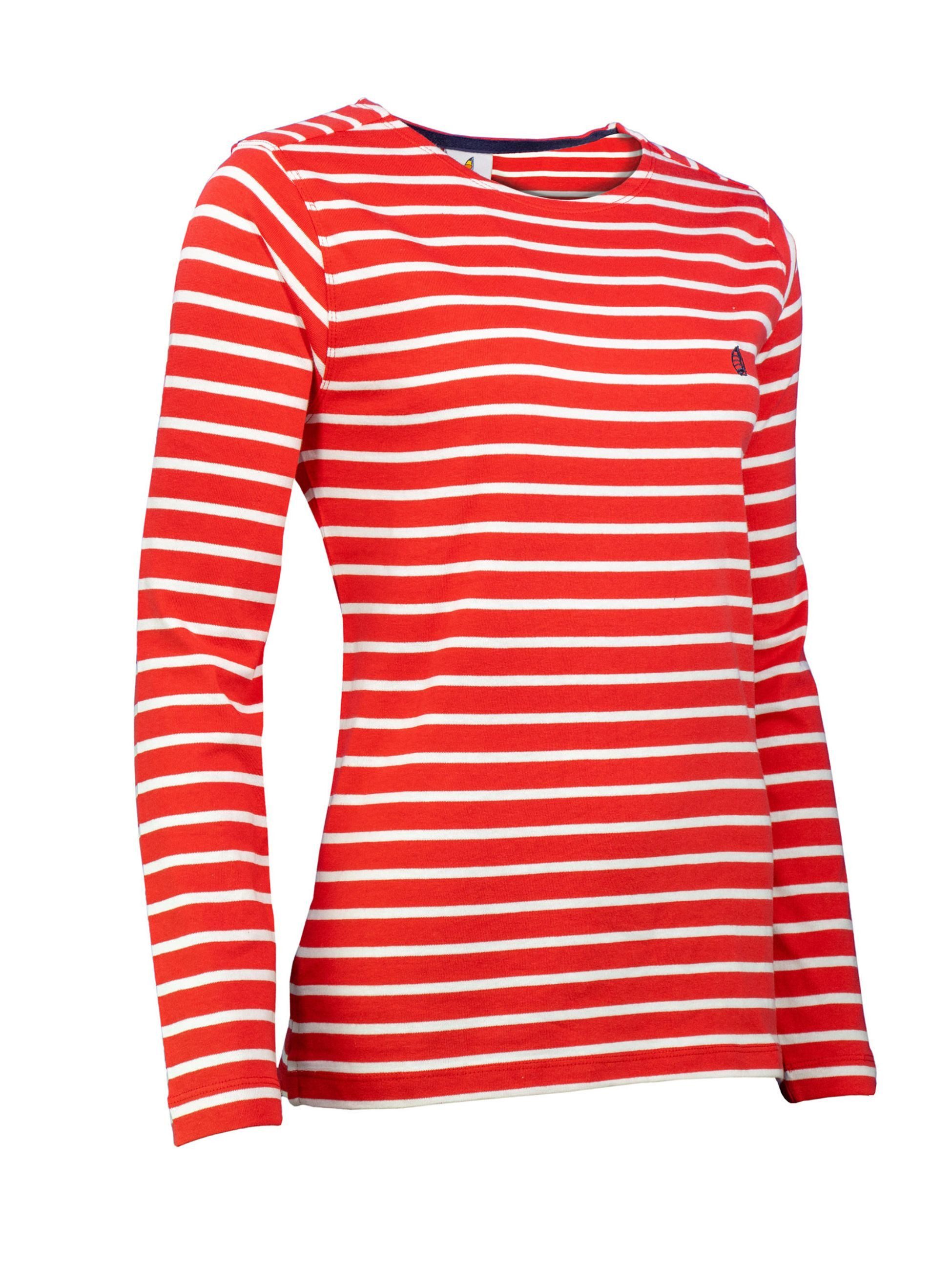 Wind sportswear Longsweatshirt Damen Langarm T-Shirt gestreift (1-tlg)