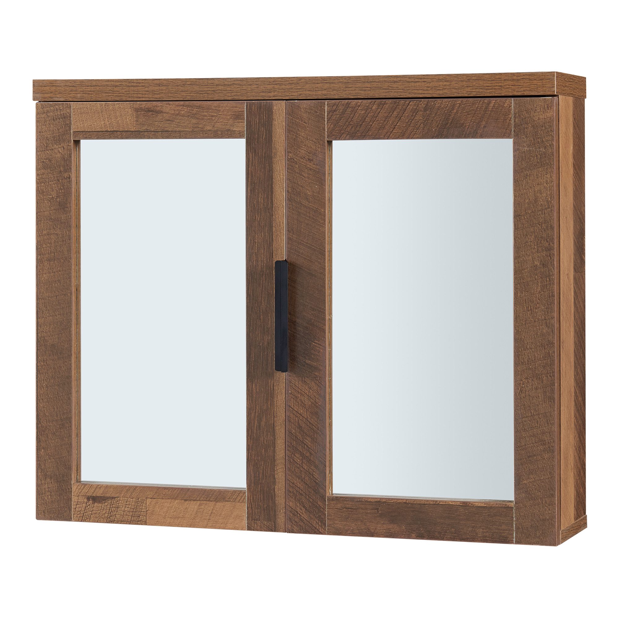 en.casa Badezimmerspiegelschrank »Namsskogan« 50x60x15cm Walnussoptik