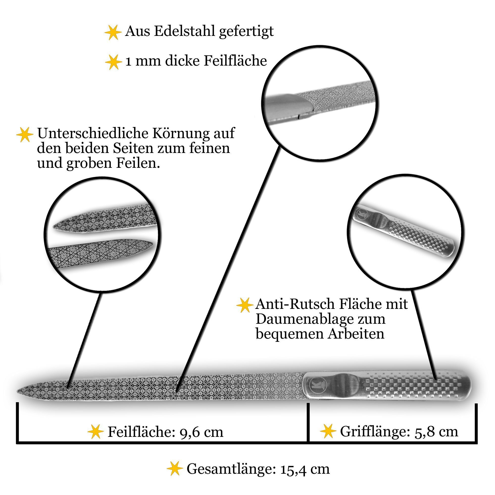 K-Pro Mineral-Nagelfeile Nagelfeile für Maniküre, Pediküre & Nagelpflege, 1-tlg., Nagelstyling, Fingernagel, Kosmetikzubehör
