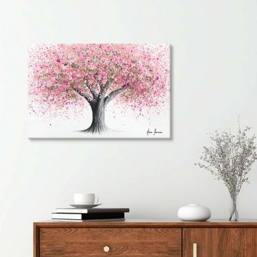 Posterlounge Leinwandbild Ashvin Harrison, Blühender Baum aus rosafarbenen Tupfen, Malerei