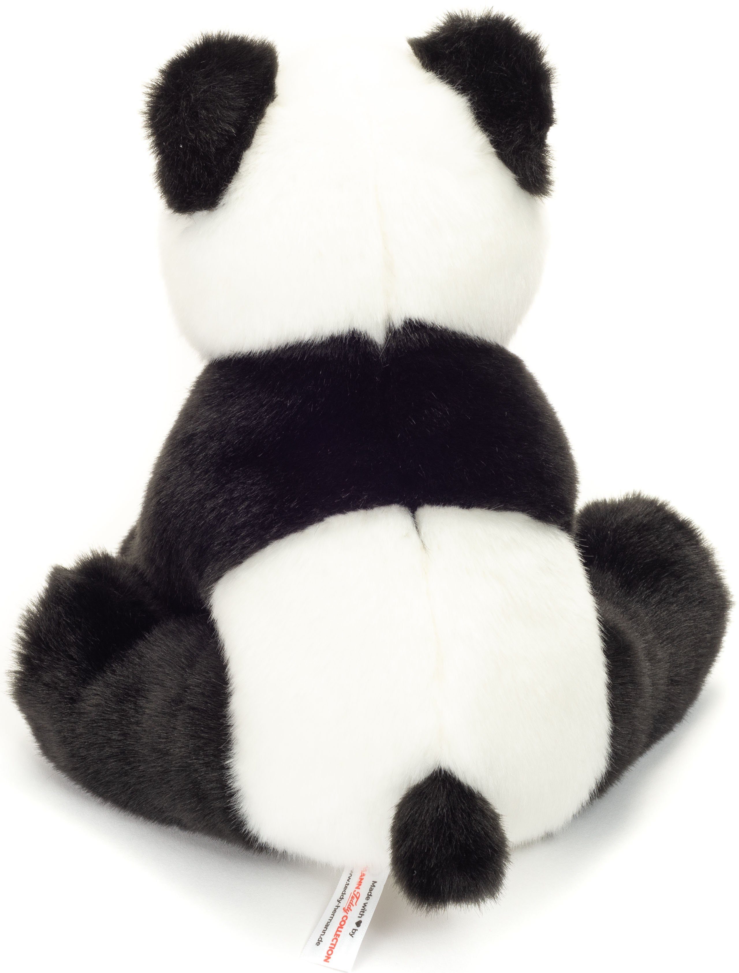 recyceltem zum Panda Material sitzend 25 Teil Hermann® Teddy aus Kuscheltier cm,