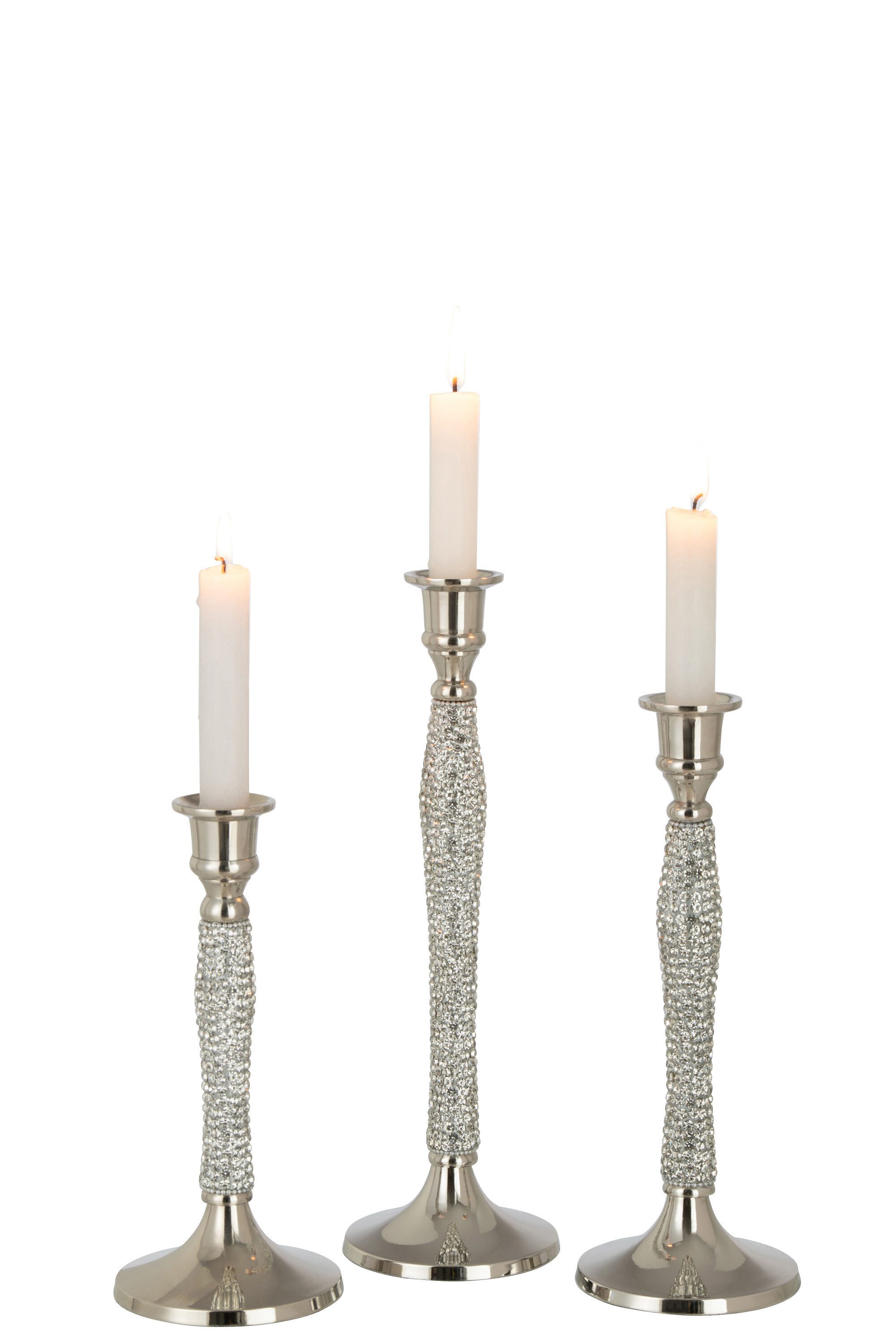 Kerzenhalter Kerzenhalter Diamant Aluminium Silber – Wählbar in 3 Größen