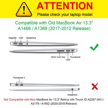 Fintie Laptop-Hülle für MacBook Air 13 (2010-2017 Freisetzung) A1466/A1369, Snap Case, Ultradünne Hartschale Hülle, Nicht Kompatibel mit MacBook Air 13 2020