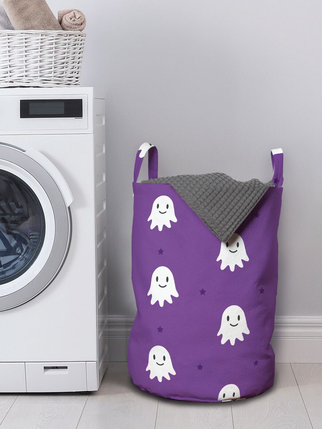 Halloween Griffen Abakuhaus Kordelzugverschluss Waschsalons, Wäschesäckchen Ghosts für Wäschekorb mit Kindisch Happy