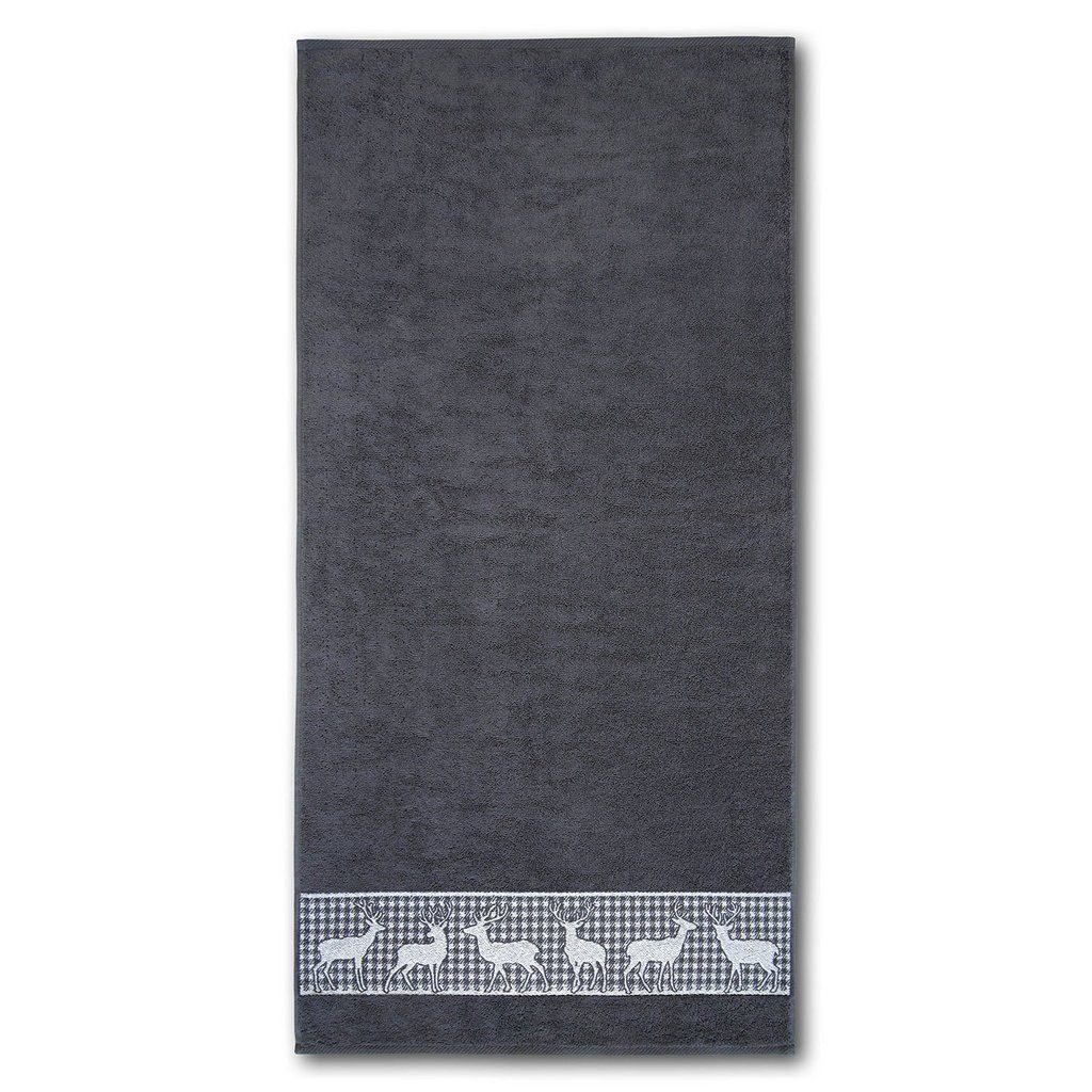 Dyckhoff Gästehandtuch Dyckhoff Gästetuch 'Hirschparade' 30 x 50 cm günstig online kaufen