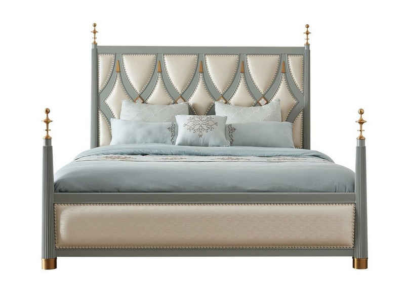 JVmoebel Bett, Luxus Möbel Schlafzimmer Hotel Betten Royal Gold Holz Neu