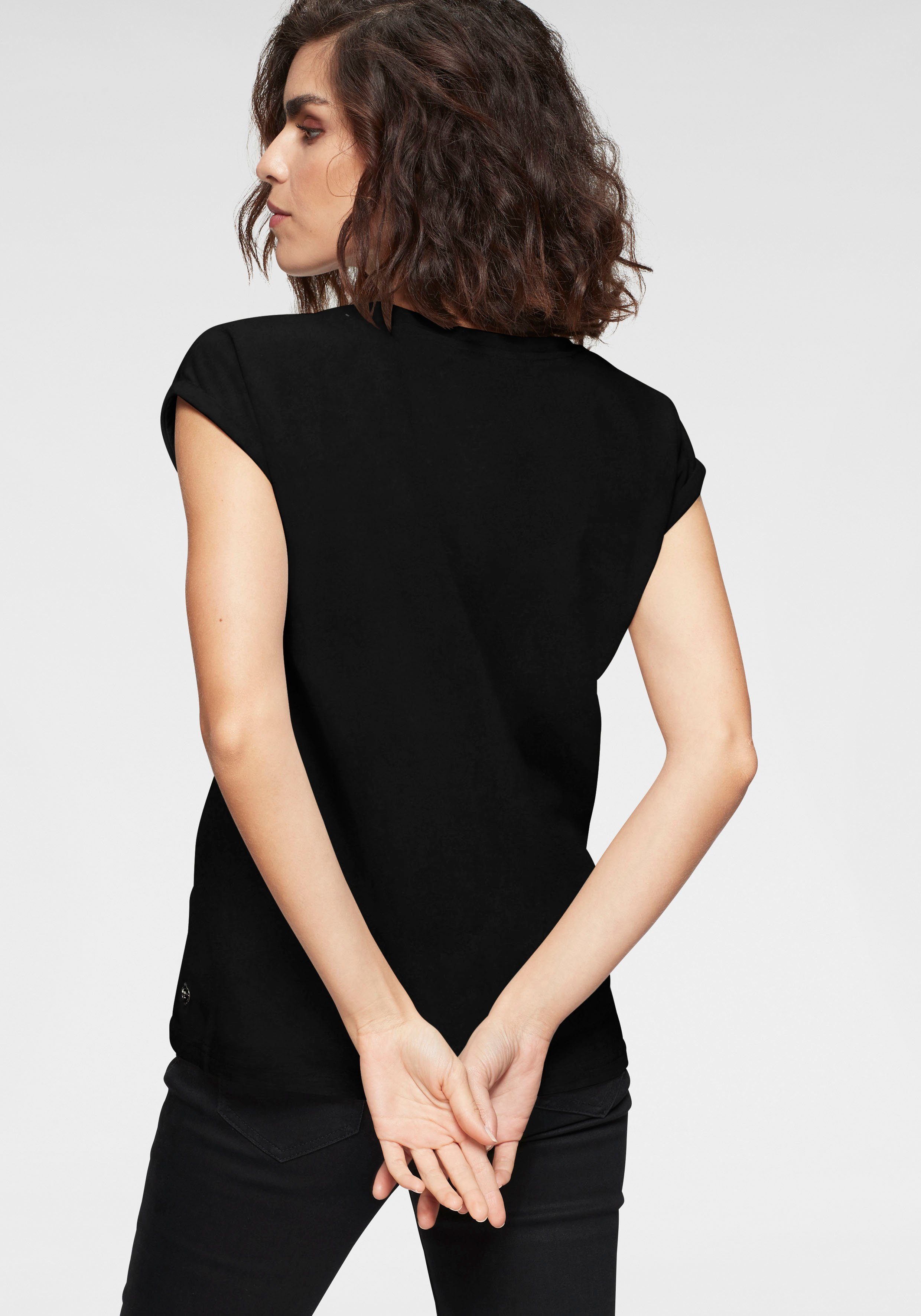 Tamaris T-Shirt mit verkürzten Ärmeln günstig online kaufen