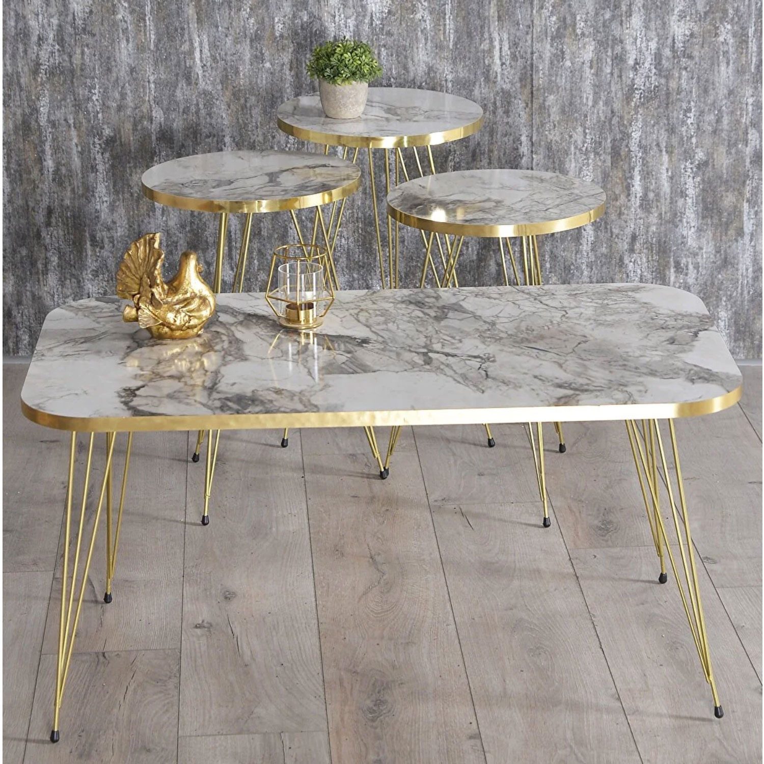 Jungengel Couchtisch Luxus Couchtisch Set 4-teilig günstig online kaufen