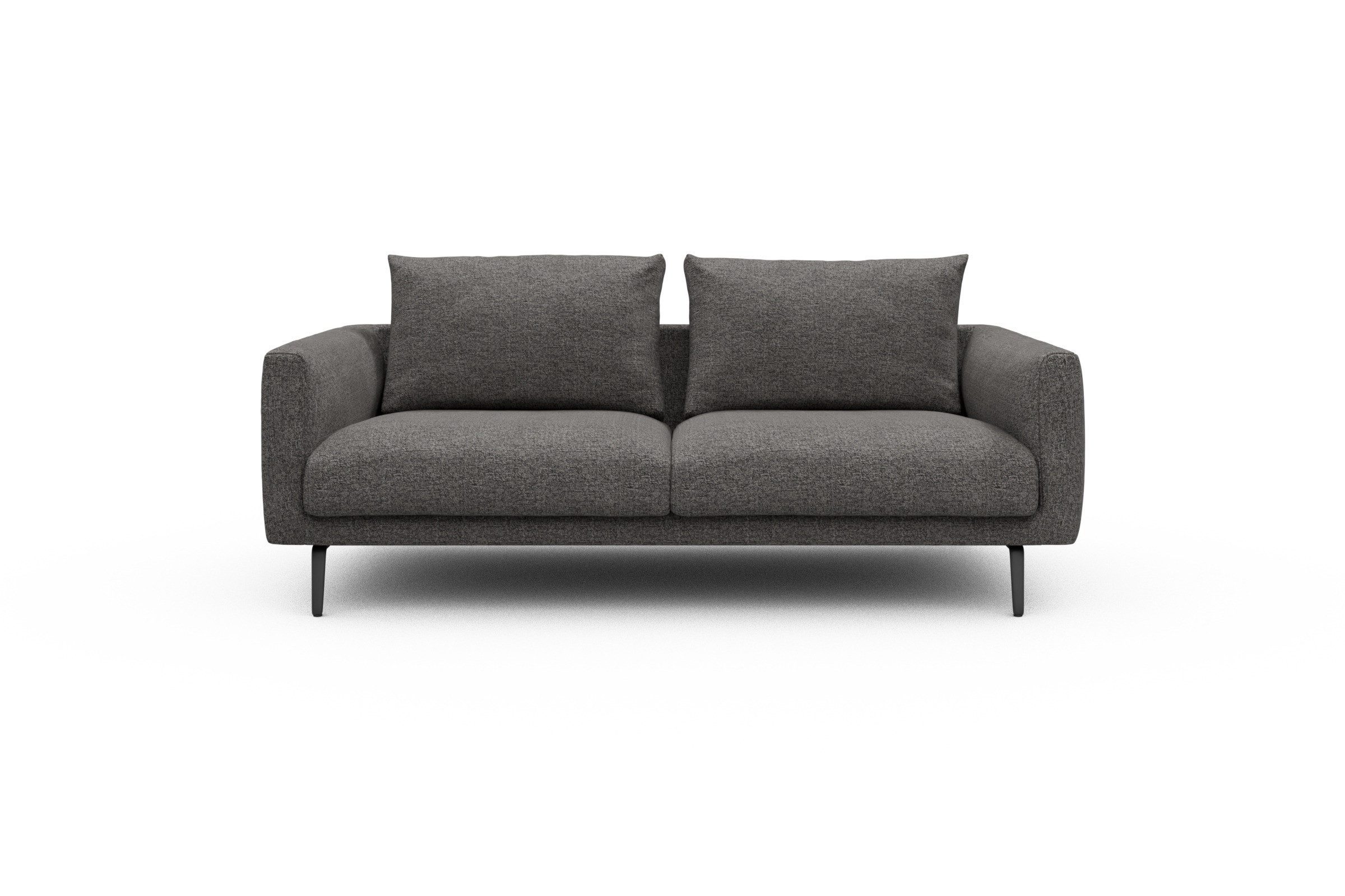 moebelfaktor Sofa Karl 2-5-Sitzer, Schlanker Rahmen, geneigte Armlehne, italienischer Look