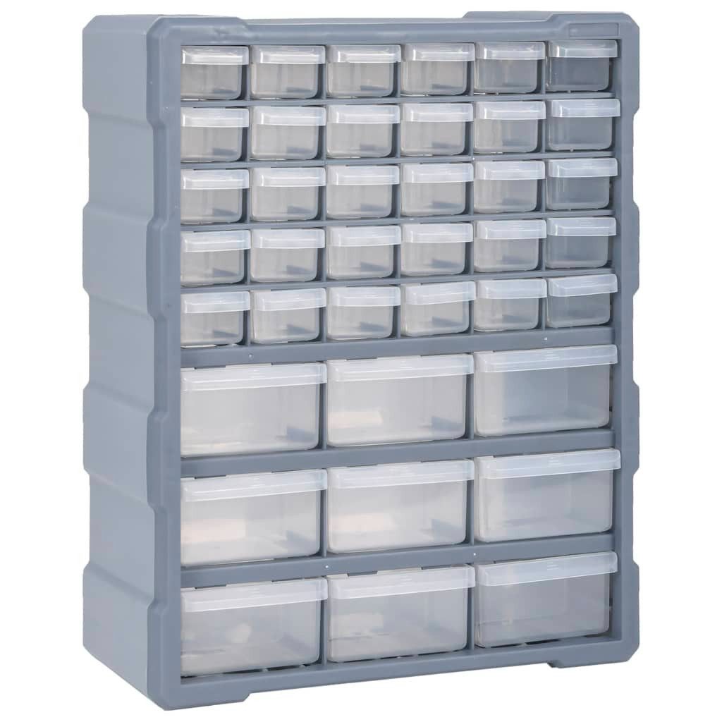 vidaXL Werkzeugkoffer 39 Schubladen Multi-Schubladen-Organizer mit 39 Schubladen 38x16x47 cm