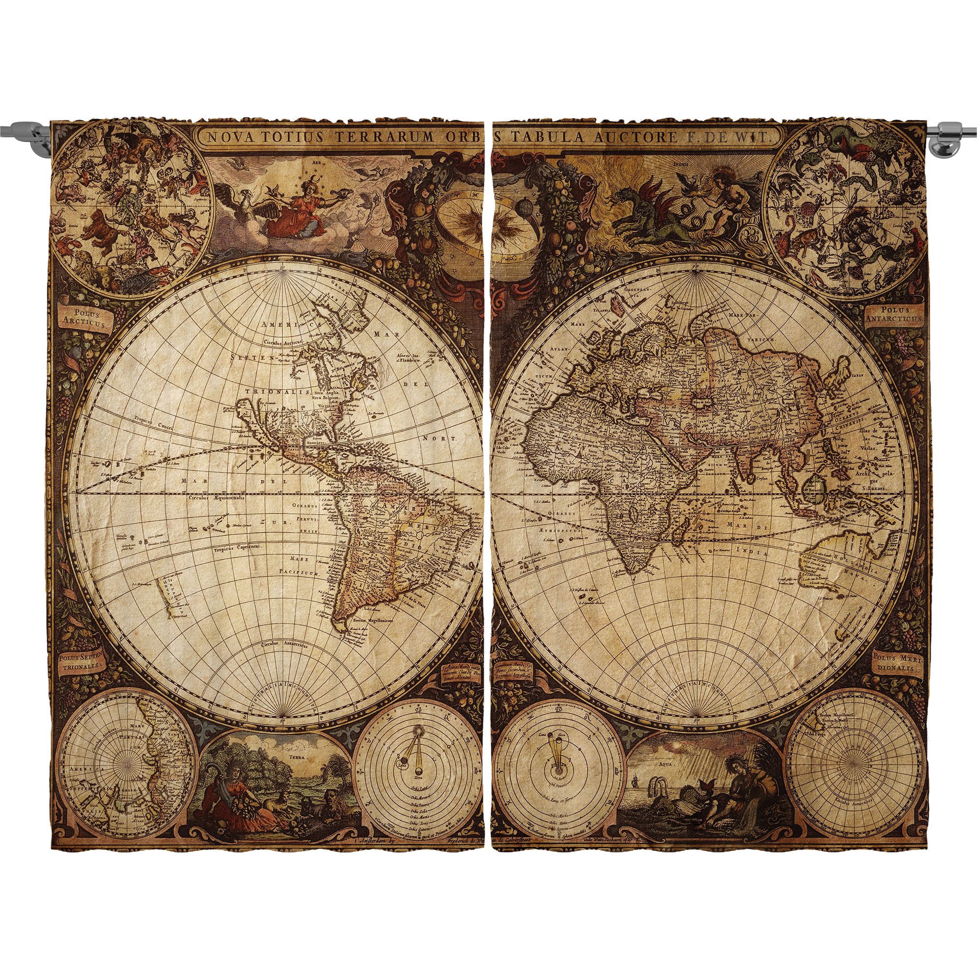 Gardine Schlafzimmer Kräuselband Vorhang mit Schlaufen und Haken