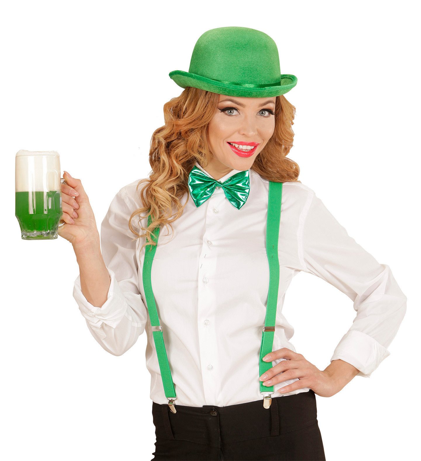 Widmann S.r.l. Kostüm Bowler Hut aus Samt St. Patricks Day günstig online kaufen