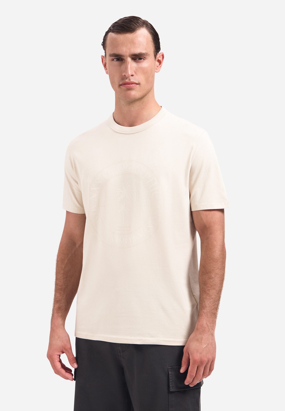 NO EXCESS Kurzarmshirt - T-Shirt - Baumwollshirt mit Rundhals - Herren T-Shirt