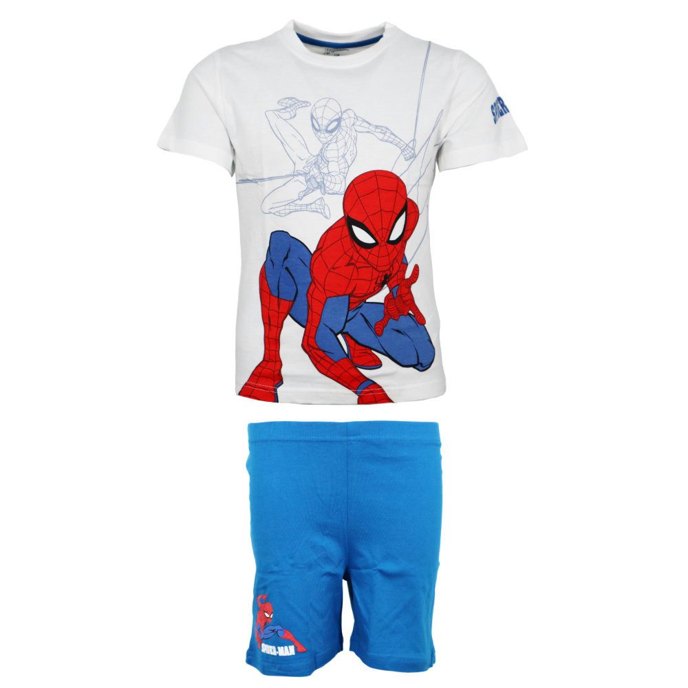 Pyjama Marvel Spiderman Kinder Schlafanzug Pyjama Shirt Shorts