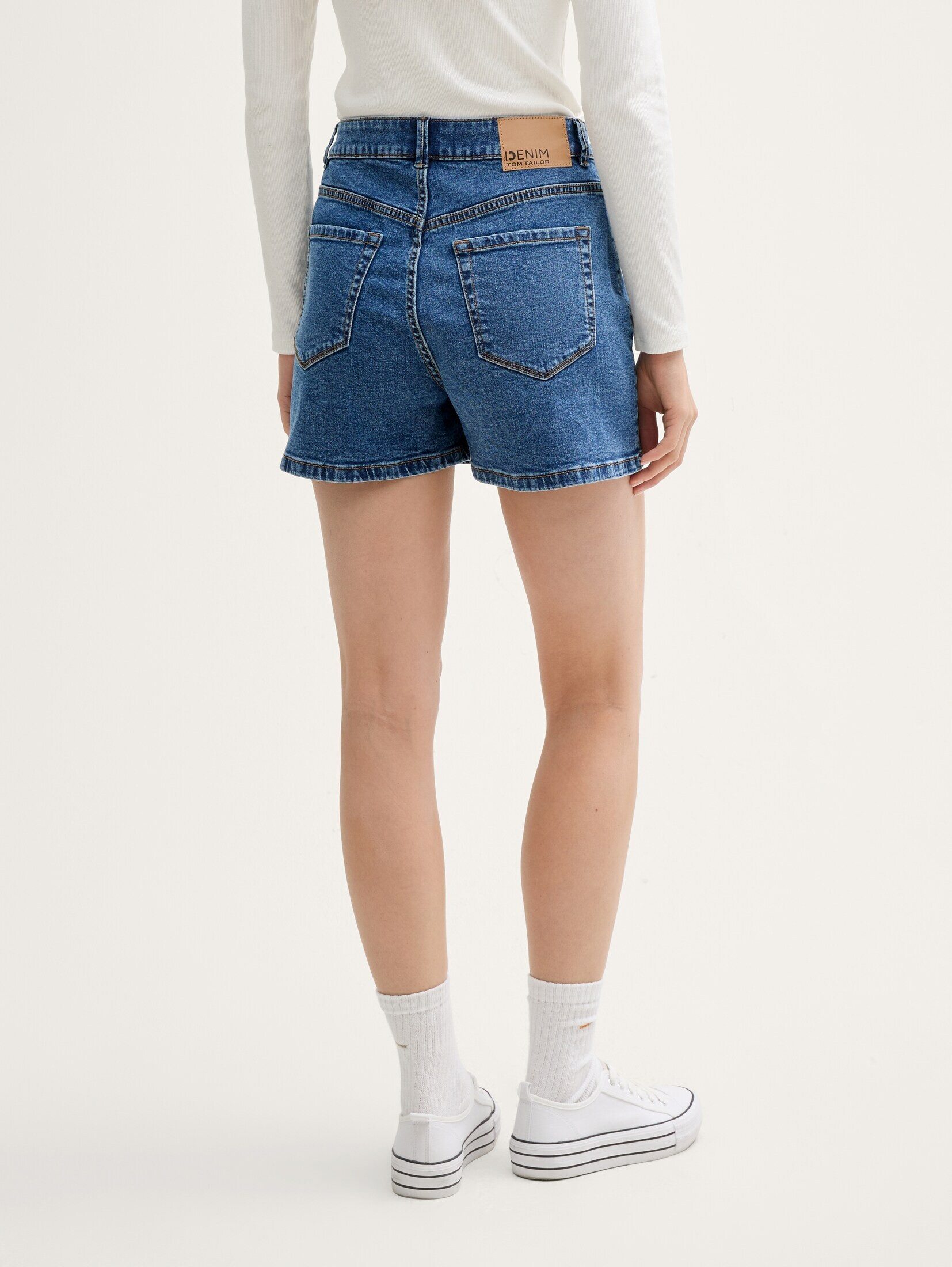 TOM TAILOR Denim Jeansshorts Jeanshosen Jeans Skorts in Wickel-Optik