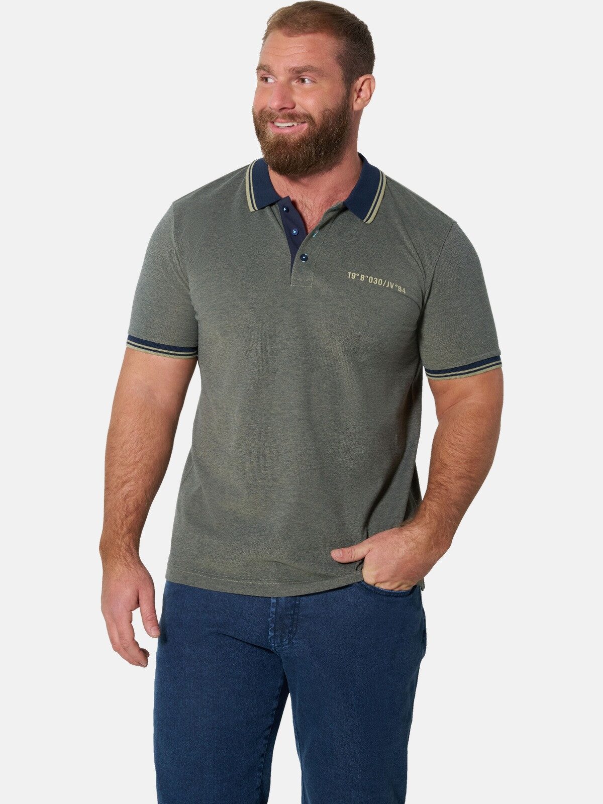 Jan Vanderstorm Poloshirt MUNAR mit klassischem Polokragen