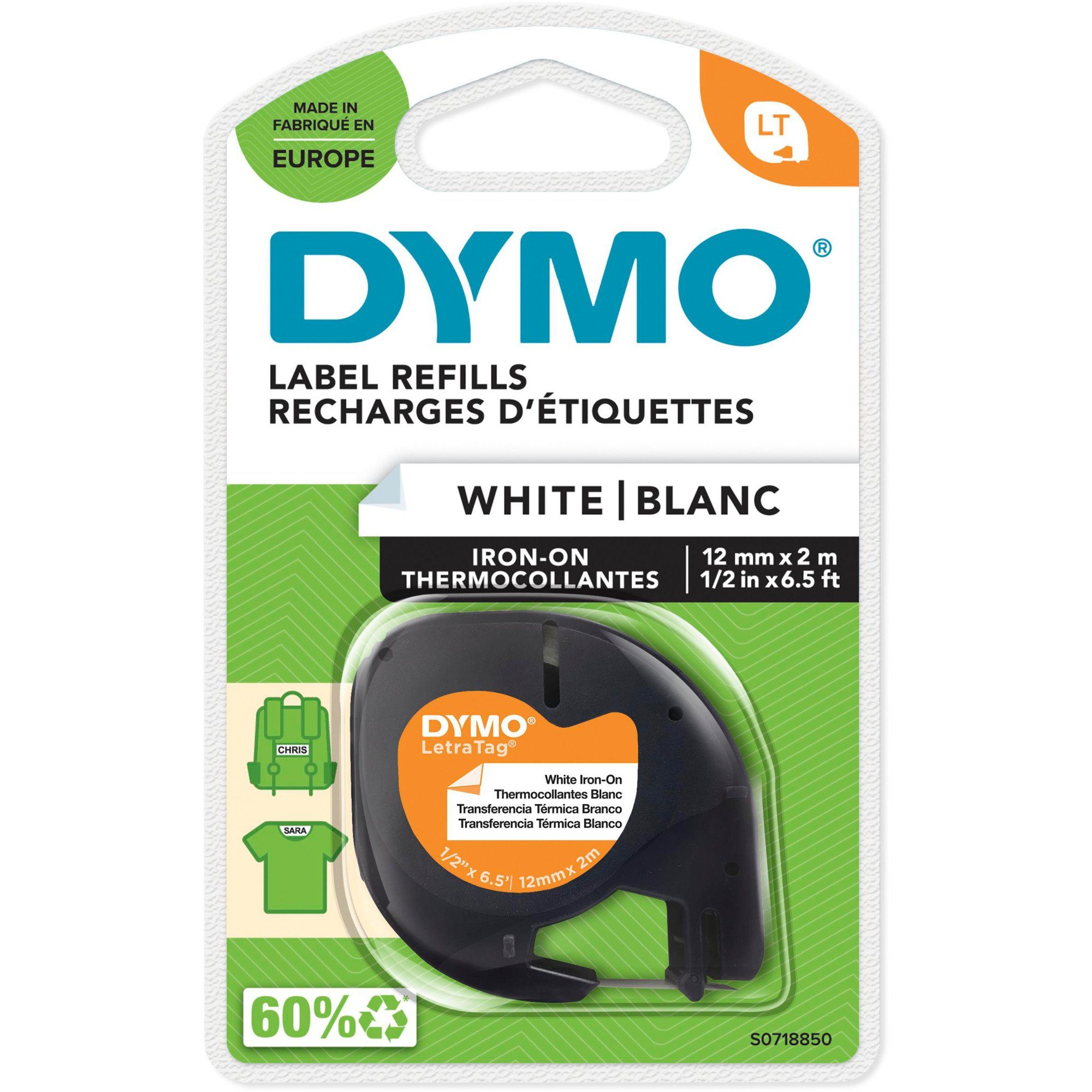 DYMO Etiketten Dymo LetraTag ORIGINAL Bügelbares Schriftband