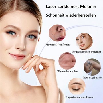 CkeyiN Kosmetikbehandlungsgerät Tattooentfernungsstift, Laser-Pikosekundenstift, Entfernung von Augenbrauenpigmenten und Akne (Blaues Licht)